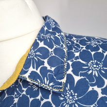 Load image into Gallery viewer, Boden Shirt Floral Print UK 20 Blue 100% Cotton Blouse Long Sleeves Button Down
