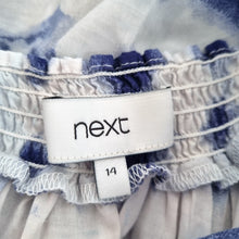 Load image into Gallery viewer, Next Maxi Dress Tie-Dye 100% Cotton Blue White Back Bow Detail Sleeveless 14

