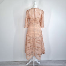 Load image into Gallery viewer, NEW Maje Lace Dress Blush Pink Midi Maxi Occasion Evening Lined A Line 1 UK 8
