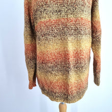 Load image into Gallery viewer, Vintage Fabrizio Jumper Mohair Blend M L Knit Striped Mustard 80s 90s Sweater
