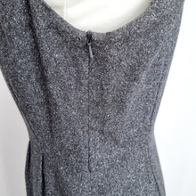 Load image into Gallery viewer, Monsoon Shift Dress Wool Blend UK 12 Sleeveless Grey Lined Work Office Tweed
