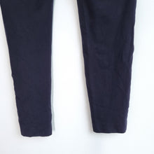Load image into Gallery viewer, Jaeger Cigarette Trousers Navy Blue UK 10 Stretch Slim Fit Work Mid Rise Office
