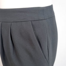 Load image into Gallery viewer, Jaeger Black Skirt Pencil UK 16 Tulip Pockets Pleated Lined Capsule Work Office
