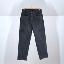 Load image into Gallery viewer, ME + EM Jeans Black Cargo Carpenter Utility Tapered Barrel High Rise Trousers 10
