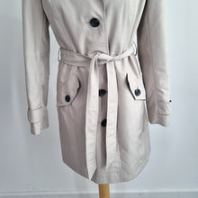 Load image into Gallery viewer, Marks &amp; Spencer Trench Coat UK 10 Belted Pebble Beige Lined Jacket Pockets Work
