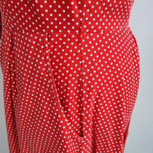 Load image into Gallery viewer, Laura Ashley Dress Red Polka Dot Pockets Button Down Cotton Lined Retro 50s 12
