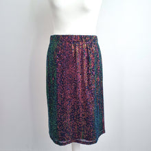 Load image into Gallery viewer, Bonmarché Multicolour Sequin Pencil Skirt UK 20 Party Evening NEW Rainbow Plus
