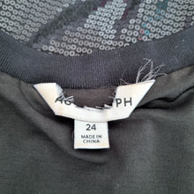 Load image into Gallery viewer, M&amp;S Autograph Sequin Top Size 24 Vest Black Lined Sleeveless Camisole Tank Party
