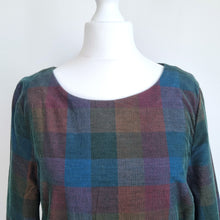 Load image into Gallery viewer, Seasalt Cornwall Dress Corduroy Martingale Check Pockets Shift Lined Size 8 Tall
