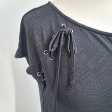 Load image into Gallery viewer, Killstar Dress Maxi Black XL Witchy Gothic Asymmetric Lace Up Nightwane Party
