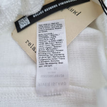 Load image into Gallery viewer, River Island Studios Trousers M 14 NEW Cream Towelled Casual Pockets Wide Leg
