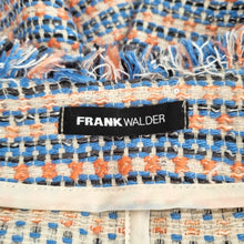 Load image into Gallery viewer, Frank Walder Boucle Jacket UK 14 Tweed Sequins Blazer Blue Orange Work Zip Chic
