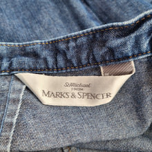 Load image into Gallery viewer, Vintage St Michael Skirt Denim 22 Fits 18 20 Midi Blue M&amp;S 80s 90s Jeans Cotton

