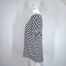 Load image into Gallery viewer, Bundle 2 Striped T-shirts UK 24 Black White M&amp;S Next Cotton Breton Short Sleeves
