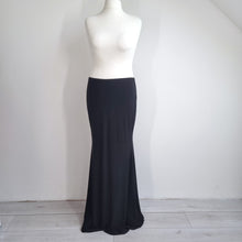 Load image into Gallery viewer, Long Tall Sally Skirt Maxi UK 18 Black Fit &amp; Flare Elasticated Waist Long Party
