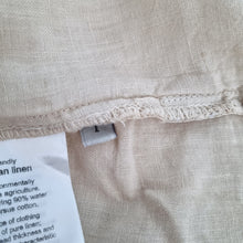 Load image into Gallery viewer, Elemente Clemente 100% Linen Top Size 1  UK 10 12 Beige Blouse Lagenlook Neutral
