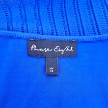 Load image into Gallery viewer, Phase Eight Maxi Dress 16 Royal Blue Willow Knitted Pointelle Occasion Party
