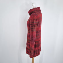 Load image into Gallery viewer, Joe Browns Jumper Dress Skater Roll Neck Chunky Knit Red Sweater Winter Mini 14
