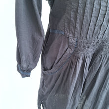 Load image into Gallery viewer, Day Birger et Mikkelsen Dress UK 12 Black 100% Cotton Boho Casual Deep V Pockets
