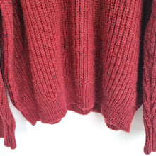 Load image into Gallery viewer, Next Chunky Knit Jumper XXL Men's Fisherman Wool Blend Burgundy Oversized Crew
