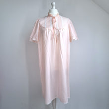 Load image into Gallery viewer, Vintage St Michael Nightgown UK 18 20 Pink Lace Frill 80s Midi Nightie M&amp;S
