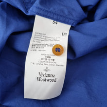 Load image into Gallery viewer, Vivienne Westwood Mens Shirt Royal Blue Long Sleeves Embroidered Logo Cotton 54
