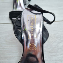 Load image into Gallery viewer, M&amp;S Autograph Suede Sandals Clear Perspex Block Heel Black Size 5.5 Strappy
