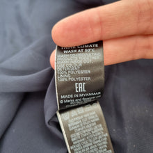 Load image into Gallery viewer, M&amp;S Navy Check Blazer UK 8 Smart Tailored Jacket Work Office Classic Blue Open
