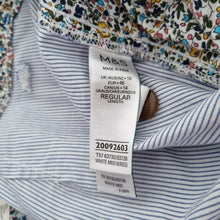 Load image into Gallery viewer, Bundle M&amp;S Chino Trousers UK 18 Regular Blue Pink 2x Striped Cotton Stretch
