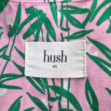 Load image into Gallery viewer, Hush Pyjama Top Shirt Medium Tiger Jungle Print Pink Green 100% Cotton Buttons
