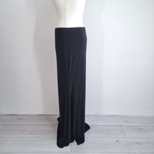 Load image into Gallery viewer, Long Tall Sally Skirt Maxi UK 18 Black Fit &amp; Flare Elasticated Waist Long Party
