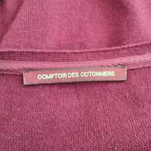 Load image into Gallery viewer, Comptoir des Cottoniers Jumper Maroon Red Layered Look Silk Cami Detail Medium
