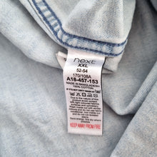 Load image into Gallery viewer, Next Denim Shirt Tunic XXL Light Blue Wash Longline Pearl Snap 100% Cotton Jean
