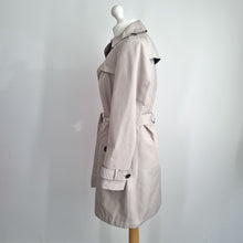 Load image into Gallery viewer, Marks &amp; Spencer Trench Coat UK 10 Belted Pebble Beige Lined Jacket Pockets Work
