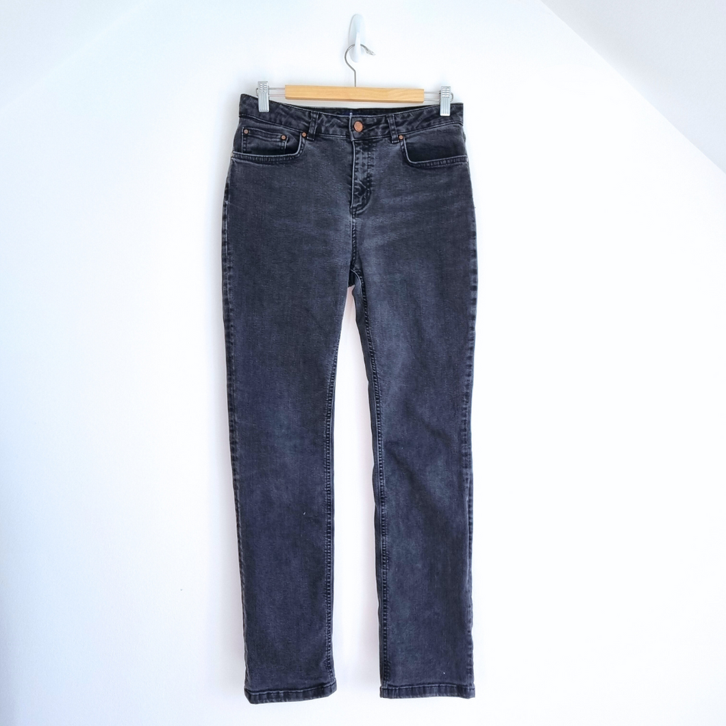 Boden Straight Jeans Black The Trafalgar Mid Rise Stretch Denim 12 Long Tall
