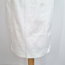 Load image into Gallery viewer, Coast White Pencil Skirt UK 12 Belted Knee Length Smart Work Office Occasion
