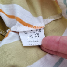 Load image into Gallery viewer, Orla Kiely Dress Jersey Chevron Stripes 100% Cotton A Line Low V Neck Retro 10
