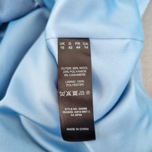 Load image into Gallery viewer, Eastex Wool Cashmere Coat UK 16 Blue Tailored Jacket Smart Winter Classic Boxy
