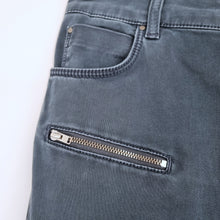 Load image into Gallery viewer, Noa Noa Jeans Skinny Size 26 Low Waist Grey Biker Stretch Zips Trousers Y2K
