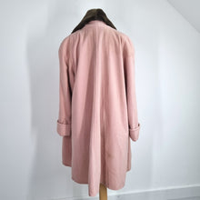 Load image into Gallery viewer, Vintage St Michael Wool Coat UK 12 Pink Faux Fur Collar 90s Oversized Pockets
