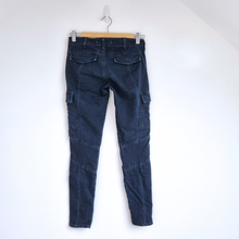 Load image into Gallery viewer, J Brand Cargo Jeans W25 Olympia Skinny Dark Blue Ankle Zip Utility Low Rise Y2K
