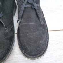 Load image into Gallery viewer, Schuh Suede Desert Boots UK 5 / EU 38 Black Booties Lace Up Lined Chukka Flat
