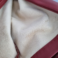 Load image into Gallery viewer, Zara Faux Leather Trousers Large Dark Red Skinny Ankle Zip High Rise Pockets
