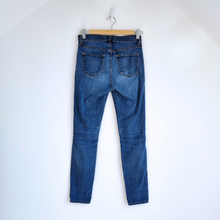 Load image into Gallery viewer, J Brand Jeans Skinny Maria Hampton Mid Rise Mid Blue Stretch Fading Denim W26
