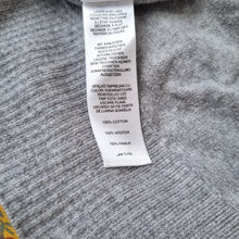 Load image into Gallery viewer, Mantaray Cardigan Grey Floral Print UK 18 100% Cotton 3/4 Sleeves Button Knit

