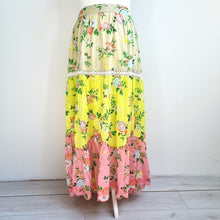 Load image into Gallery viewer, NEW Lucky &amp; Coco Skirt Maxi Tiered Floral Embroidery Boho Cotton Summer XL 16 18
