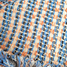 Load image into Gallery viewer, Frank Walder Boucle Jacket UK 14 Tweed Sequins Blazer Blue Orange Work Zip Chic
