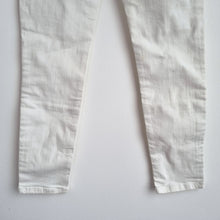 Load image into Gallery viewer, AllSaints White Biker Jeans Crop W27 Low Rise Zip Skinny Stretch Trousers 6 8
