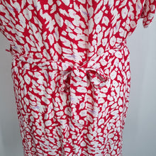 Load image into Gallery viewer, M&amp;S Dress Leopard Print UK 20 Hot Pink Mini Belted Animal Viscose Short Sleeves
