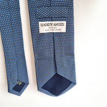Load image into Gallery viewer, Hardy Amies Tie Blue Geometric Pattern 100% Silk Made in England Luxury Men's
